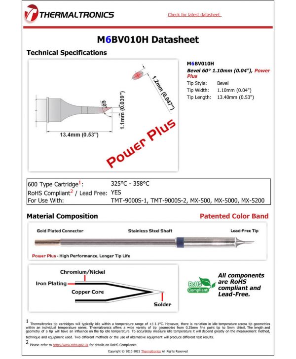 Thermaltronics M6BV010H Metcal STTC-SMTC Compatibility pic