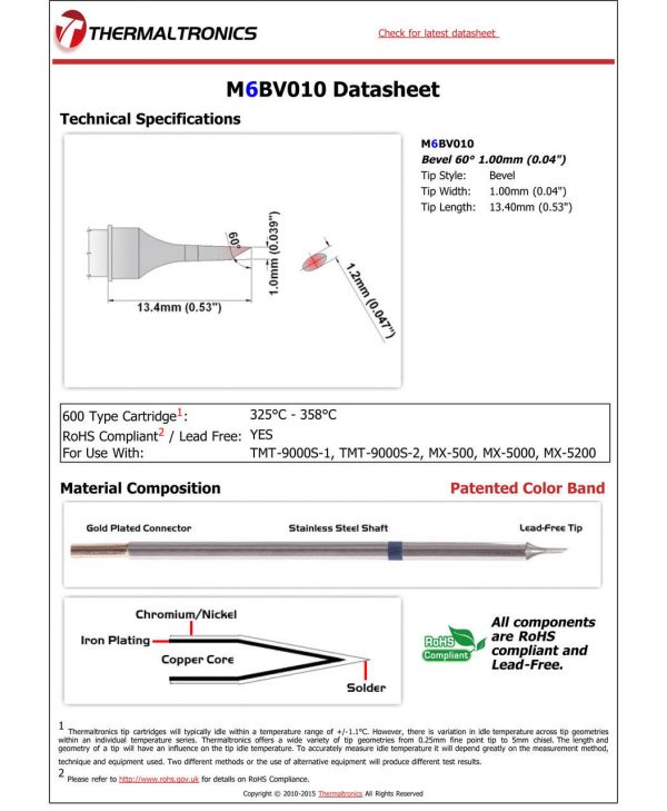 Thermaltronics M6BV010 Metcal STTC-SMTC Compatibility pic