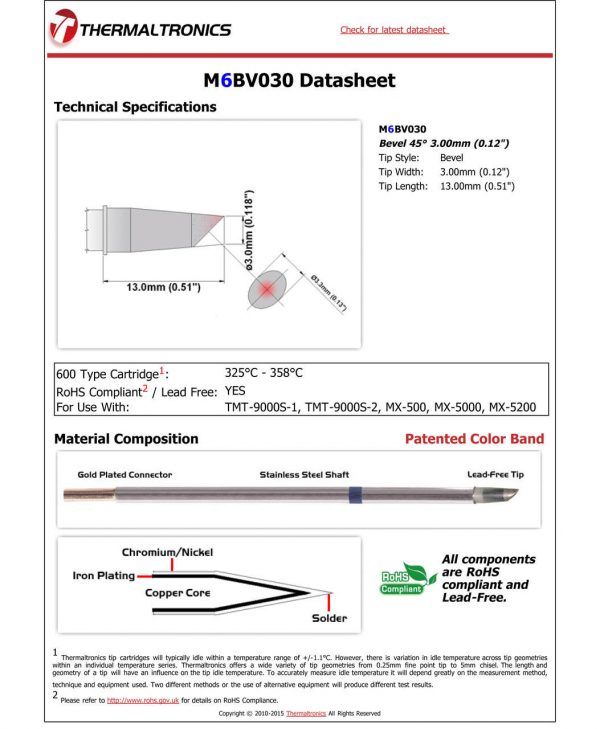 Thermaltronics M6BV030 Metcal STTC-SMTC Compatibility pic