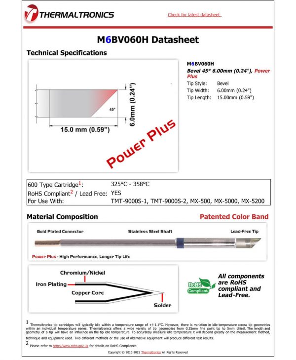 Thermaltronics M6BV060H Metcal STTC-SMTC Compatibility pic