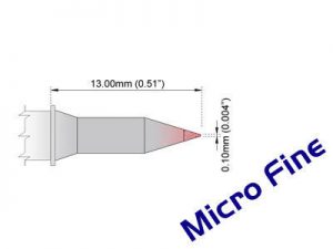 M6C001 Thermaltronics M6C001 Conical 0.10mm 0.004, Micro Fine