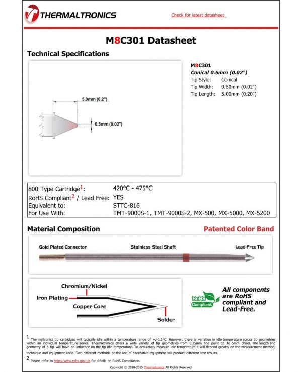 Thermaltronics M8C301 Metcal STTC-X16 pic