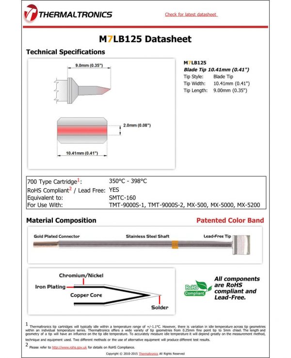 Thermaltronics M7LB125 Metcal SMTC-X60, SMTC-XBL100 pic