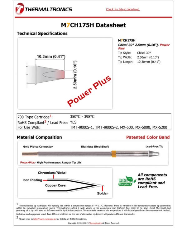 Thermaltronics M7CH175H Metcal STTC-SMTC Compatibility pic