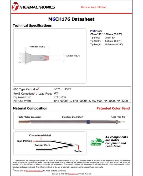 Thermaltronics M6CH176 Metcal STTC-X37 pic