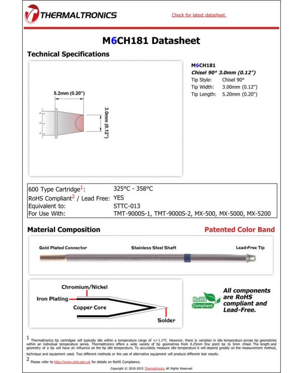 Thermaltronics M6CH181 Metcal STTC-X13 pic