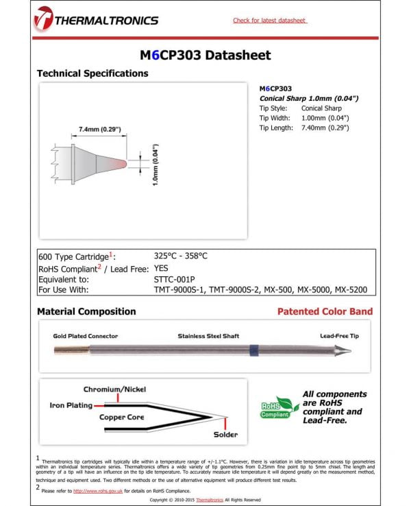 Thermaltronics M6CP303 Metcal STTC-X01P pic
