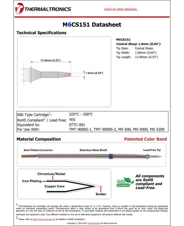 Thermaltronics M6CS151 Metcal STTC-X01 pic
