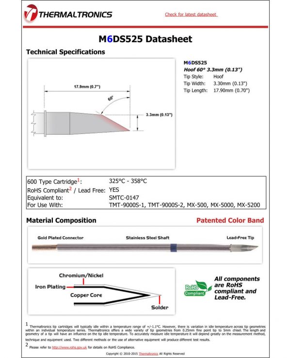 Thermaltronics M6DS525 Metcal SMTC-X147 pic