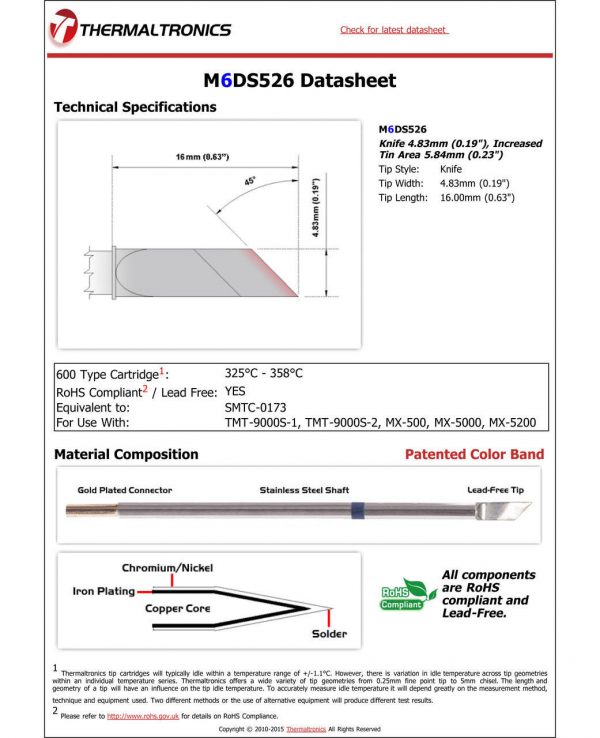 Thermaltronics M6DS526 Metcal SMTC-X173 pic