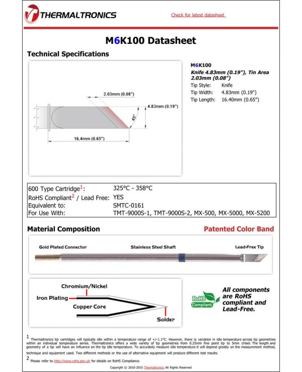 Thermaltronics M6K100 Metcal SMTC-X161 pic
