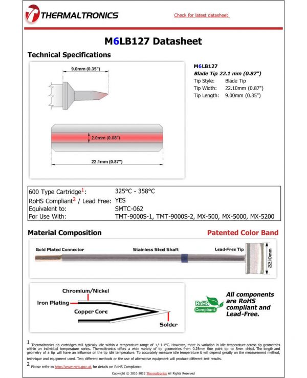 Thermaltronics M6LB127 Metcal SMTC-X62 pic