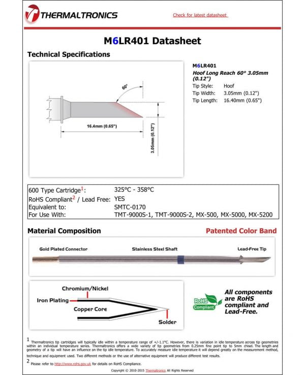 Thermaltronics M6LR401 Metcal SMTC-X170 pic