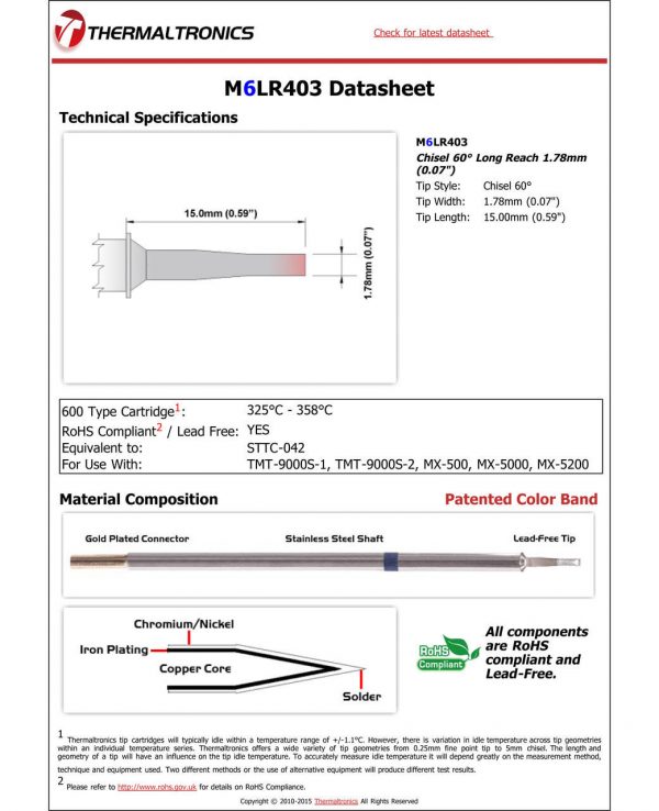 Thermaltronics M6LR403 Metcal STTC-X42 pic