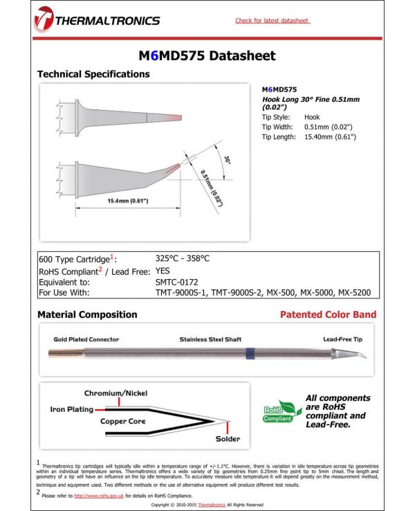 Thermaltronics M6MD575 Metcal SMTC-X172 pic