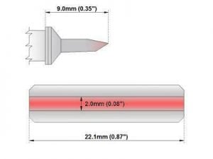 M70TZ220 Thermaltronics M70TZ220 Tweezers Cartridge Pair - Blade Tip 22.10mm 0.87