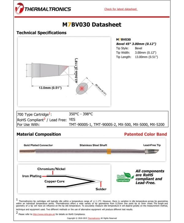 Thermaltronics M7BV030 Metcal STTC-SMTC Compatibility pic