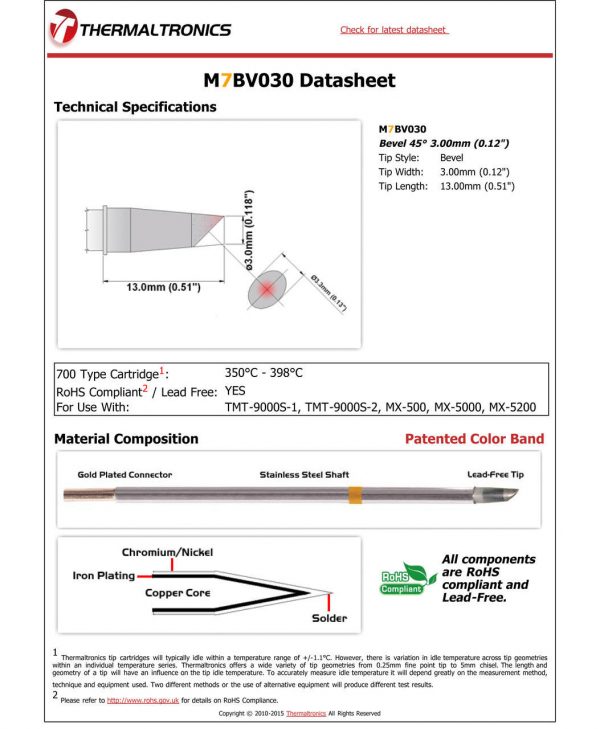 Thermaltronics M7BV030 Metcal STTC-SMTC Compatibility pic