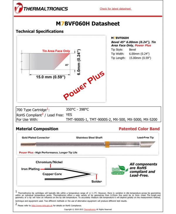 Thermaltronics M7BVF060H Metcal STTC-SMTC Compatibility pic