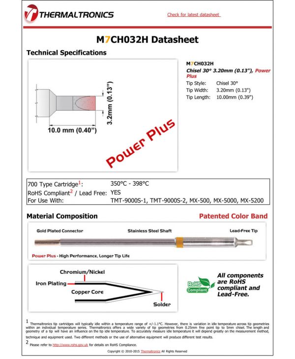 Thermaltronics M7CH032H Metcal STTC-SMTC Compatibility pic