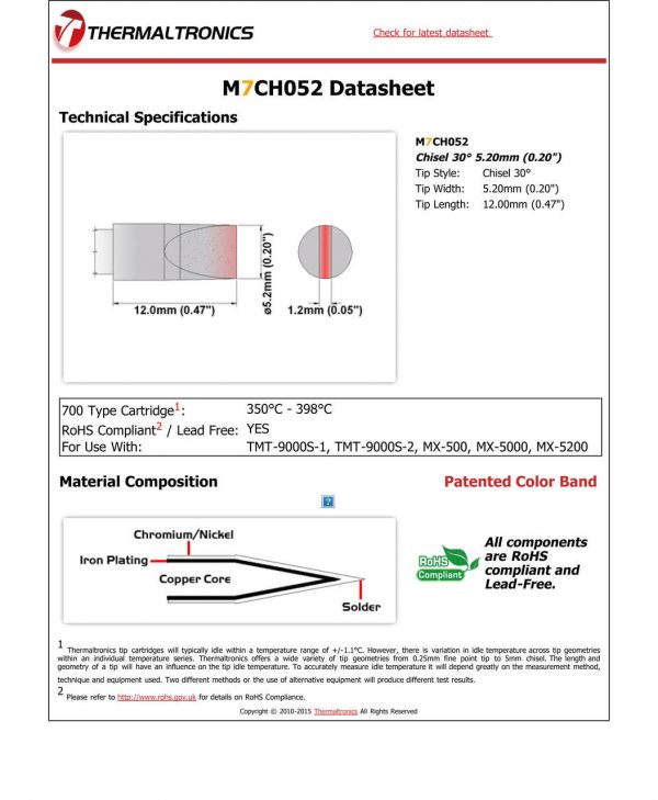 Thermaltronics M7CH052 Metcal STTC-SMTC Compatibility pic
