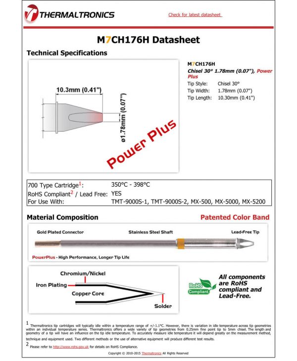 Thermaltronics M7CH176H Metcal STTC-SMTC Compatibility pic