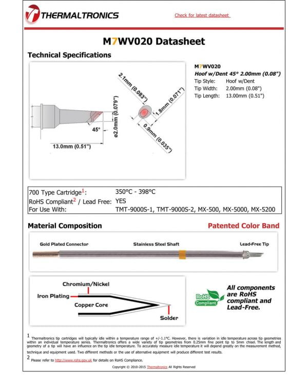 Thermaltronics M7WV020 Metcal STTC-SMTC Compatibility pic