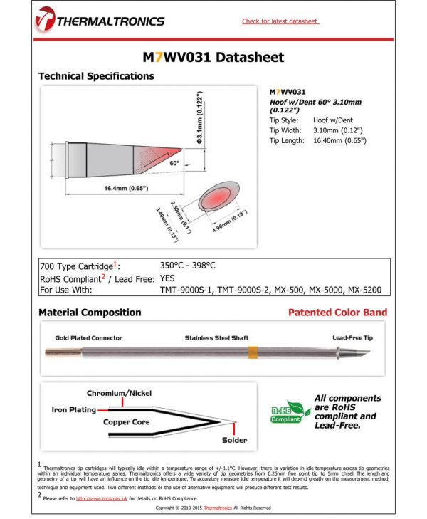 Thermaltronics M7WV031 Metcal STTC-SMTC Compatibility pic