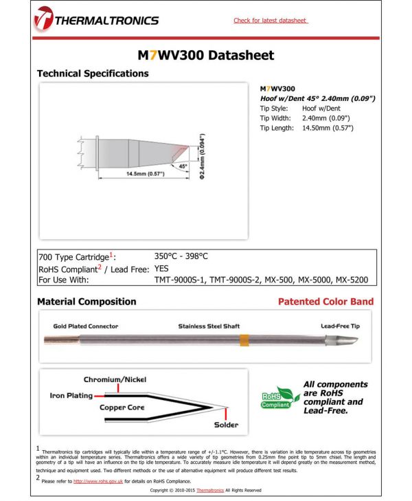 Thermaltronics M7WV300 Metcal STTC-SMTC Compatibility pic