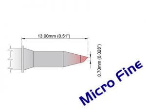 M8BV007 Thermaltronics M8BV007 Bevel 45deg 0.7mm 0.028, Micro Fine