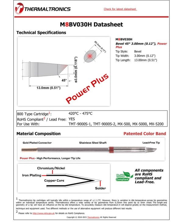 Thermaltronics M8BV030H Metcal STTC-SMTC Compatibility pic
