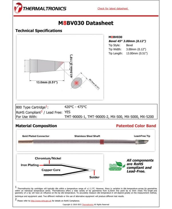 Thermaltronics M8BV030 Metcal STTC-SMTC Compatibility pic