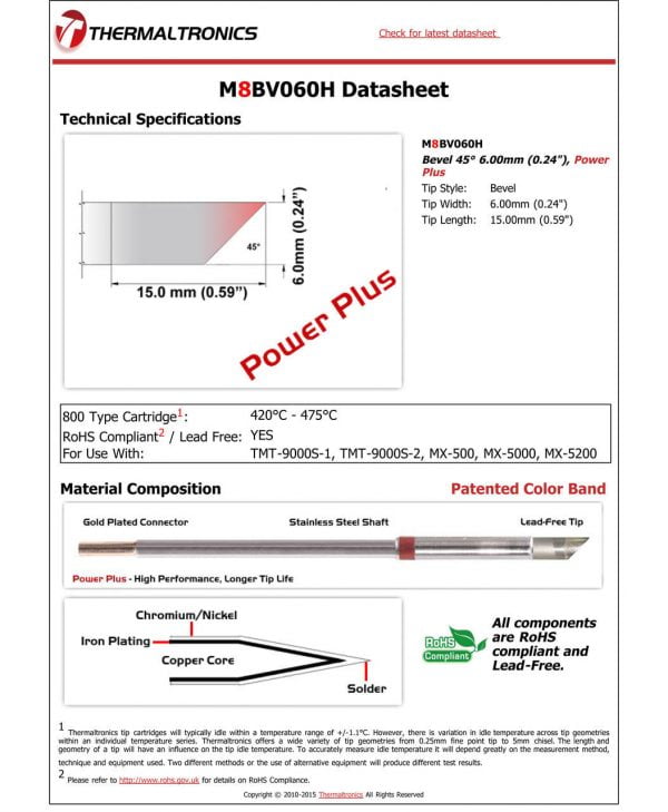 Thermaltronics M8BV060H Metcal STTC-SMTC Compatibility pic