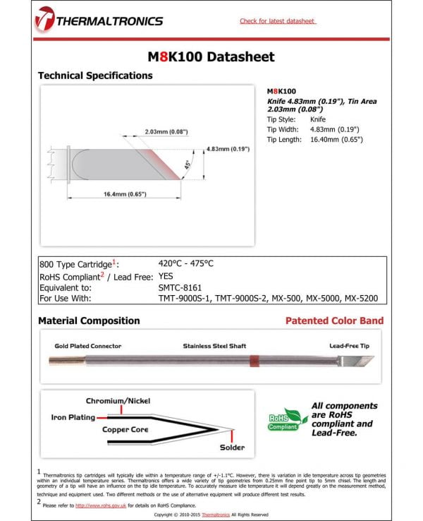 Thermaltronics M8K100 Metcal SMTC-X161 pic