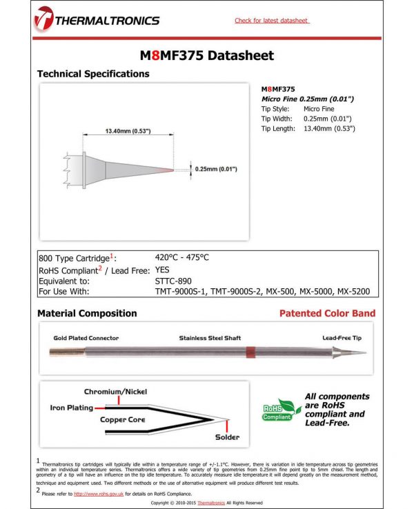Thermaltronics M8MF375 Metcal STTC-X90 pic