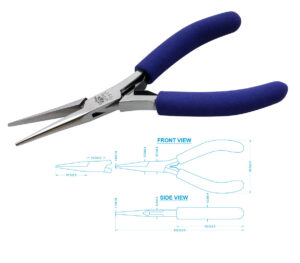 Aven 10311 Pliers Chain Nose Xl 5" - Smooth - Stainless Steel - ESD Safe Grips pic