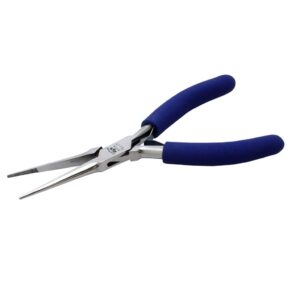 Aven 10314 Pliers Needle Nose 5-3/4" - Serrated - Stainless Steel - ESD Safe Grips pic