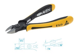 Aven 10829S - Semi-Flush ESD Accu-Cut Cutter - Extra Large Oval - 5.5" L pic