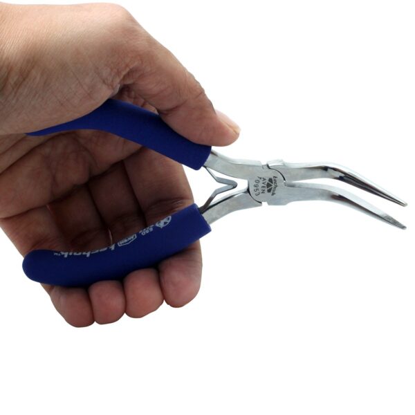 Aven 10953 Pliers Bent Nose 6" - Serrated - Standard Handle pic