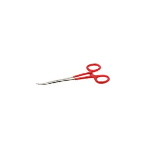 Aven 12014 Hemostat 6" - curved serrated jaws - plastic coated handles - 20 to 30 degree bend angle pic