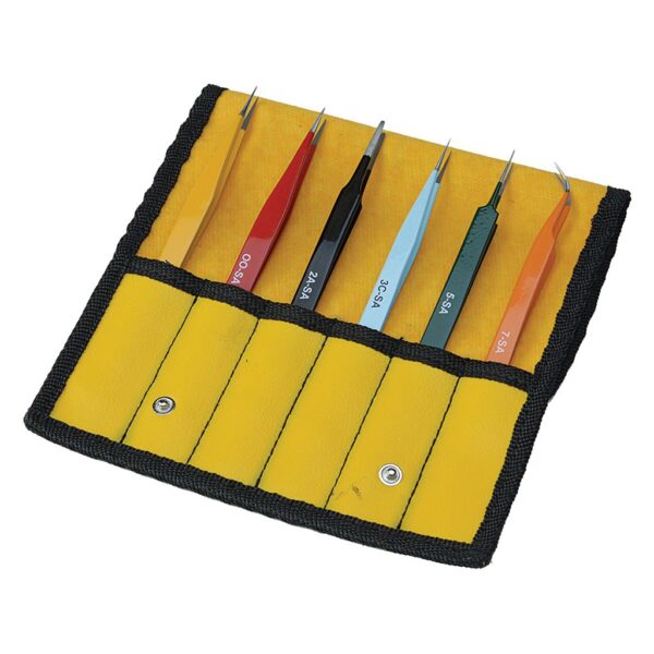 Aven Tools 18480EZ - E-Z Pik 6-Piece Tweezer Set pic