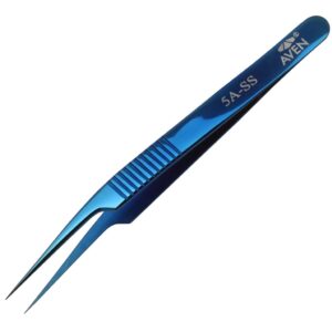 Aven Tools 18865 - Blu-Tek Tweezers w/Long Angled Tips Style 5A-SS pic