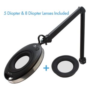 Aven 26501-LED-INX-8D In-X Magnifying Lamp - 8 Diopter - 3x- Bundled A 5 Diopter Lens - 2.25x] pic