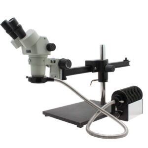 Aven 26800B-373-8 Stereo Zoom B"ocular Microscope Spz-50 - 6.75X-50X - On Ultra Glide Boom Stand And Led FOI pic