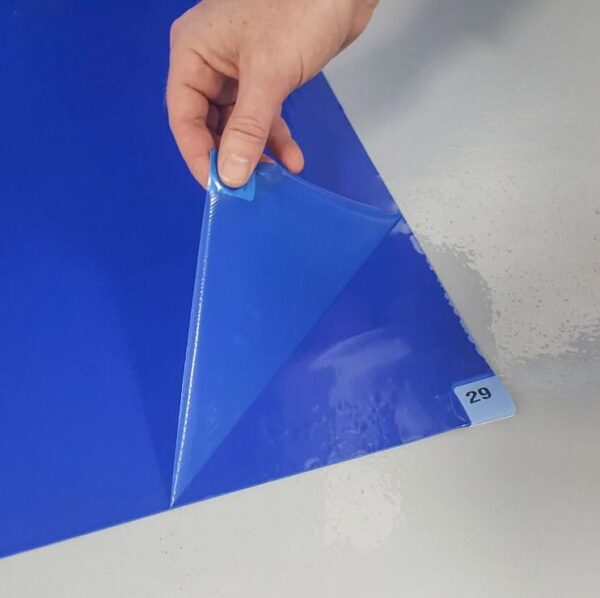 Cleanroom Sticky Mats, 24"x 45", Blue, Tacky Traxx™, 30 Sheets/Mat, 4 Mats/Case pic