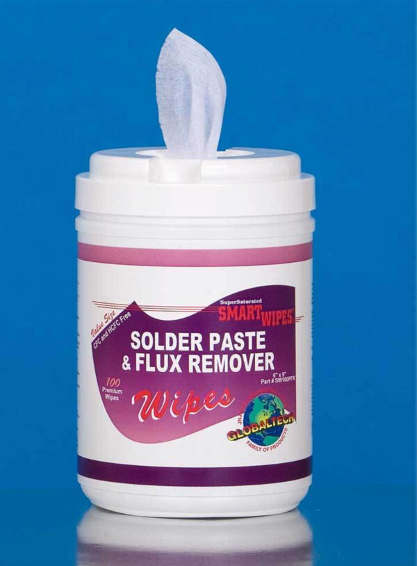 Solder Paste & Flux Remover Wipes, SW100PFR, 6" x 9", 12 Pack - 100/Canister pic
