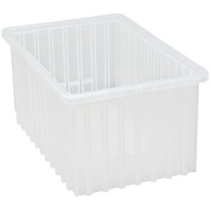 Quantum Storage Systems DG92080CL - Clear-View Series Dividable Grid Container - 16.5" x 10.875" x 8" - 8/Carton pic