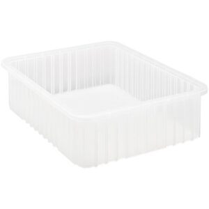 Quantum Storage Systems DG93060CL - Clear-View Series Dividable Grid Container - 22.5" x 17.5" x 6" - 3/Carton pic