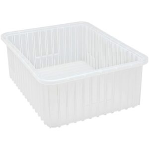 Quantum Storage Systems DG93080CL - Clear-View Series Dividable Grid Container - 22.5" x 17.5" x 8" - 3/Carton pic