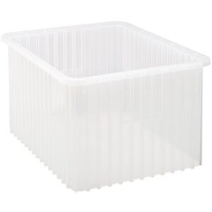 Quantum Storage Systems DG93120CL - Clear-View Series Dividable Grid Container - 22.5" x 17.5" x 12" - 3/Carton pic